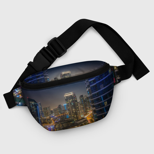 Поясная сумка 3D Ночной красочный город - фото 6