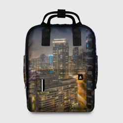 Женский рюкзак 3D Ночной красочный город
