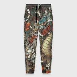 Мужские брюки 3D Тигр и дракон мифические