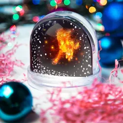 Игрушка Снежный шар Огненная лошадь мчит галопом - фото 2