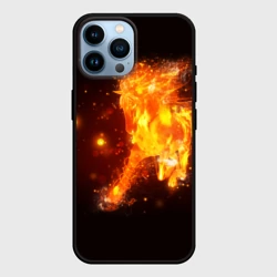 Чехол для iPhone 14 Pro Max Огненная лошадь мчит галопом