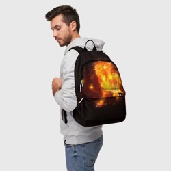 Рюкзак 3D Огненная лошадь мчит галопом - фото 2