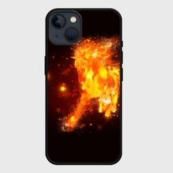 Чехол для iPhone 14 Огненная лошадь мчит галопом