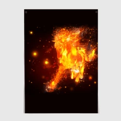 Постер Огненная лошадь мчит галопом