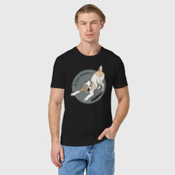 Мужская футболка хлопок Алабай прыгучий пёс - фото 2