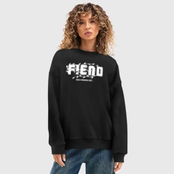 Женский свитшот oversize без начеса хлопок FIEND - фото 2