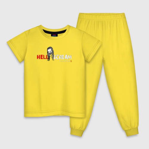 Детская пижама хлопок Hellscream Academy, цвет желтый