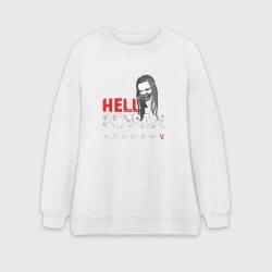 Женский свитшот oversize без начеса хлопок Hellscream Academy