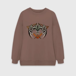 Женский свитшот oversize без начеса хлопок FIEND смотрящий на звезды