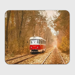Прямоугольный коврик для мышки Одинокий трамвай - Россия