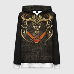 Женская толстовка 3D на молнии FIEND смотрящий на звезды