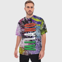 Мужская футболка oversize 3D Avant-garde color texture - Milano - фото 2