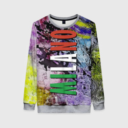 Женский свитшот 3D Avant-garde color texture - Milano