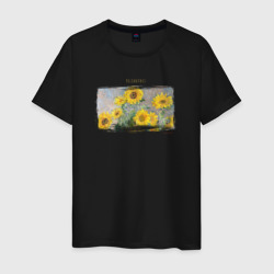 Букет из подсолнухов, Клод Моне – Мужская футболка хлопок с принтом купить со скидкой в -20%