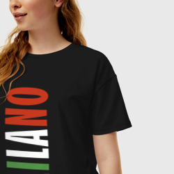 Женская футболка хлопок Oversize Milano - Italy - фото 2