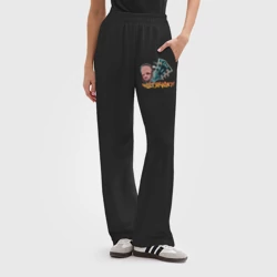 Женские брюки oversize без начеса хлопок Leos hellscream мем: ништячок - фото 2