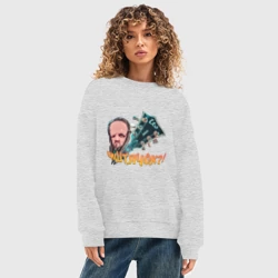 Женский свитшот oversize без начеса хлопок Leos hellscream мем: ништячок - фото 2