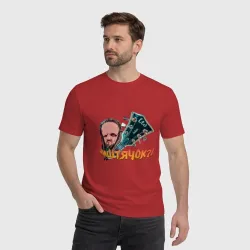 Мужская футболка хлопок Leos hellscream мем: ништячок - фото 2