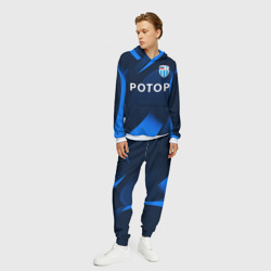 Мужской костюм с толстовкой 3D ФК Ротор - Волгоградский клуб - Синяя - фото 2
