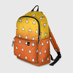 Рюкзак 3D Оранжевое кимоно с треугольниками - Зеницу Клинок