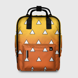 Женский рюкзак 3D Оранжевое кимоно с треугольниками - Зеницу Клинок