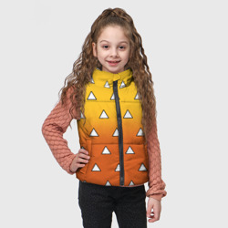 Детский жилет утепленный 3D Оранжевое кимоно с треугольниками - Зеницу Клинок - фото 2