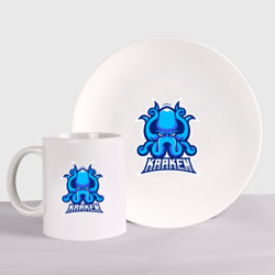 Набор: тарелка + кружка Team Kraken