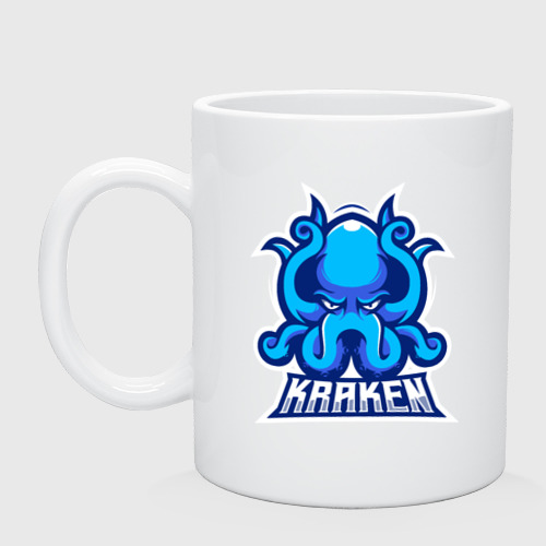 Кружка керамическая Team Kraken, цвет белый