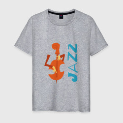 Джаз - Контрабас – Мужская футболка хлопок с принтом купить со скидкой в -20%