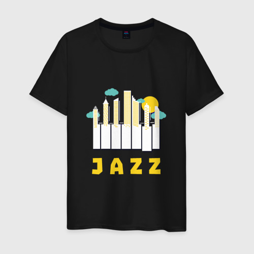 Мужская футболка хлопок Jazz City, цвет черный