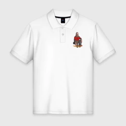 Мужское поло хлопок Leos hellscream: расщеп есть - рок прикол