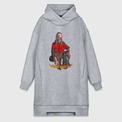 Платье-худи хлопок Leos hellscream: расщеп есть - рок прикол