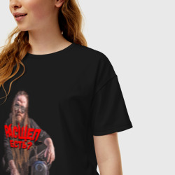 Женская футболка хлопок Oversize Leos hellscream: расщеп есть - рок прикол - фото 2