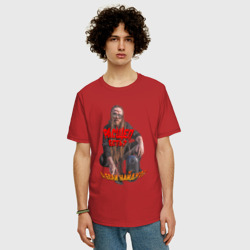 Мужская футболка хлопок Oversize Leos hellscream: расщеп есть - рок прикол - фото 2
