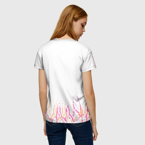 Женская футболка 3D с принтом Twice градиент, вид сзади #2
