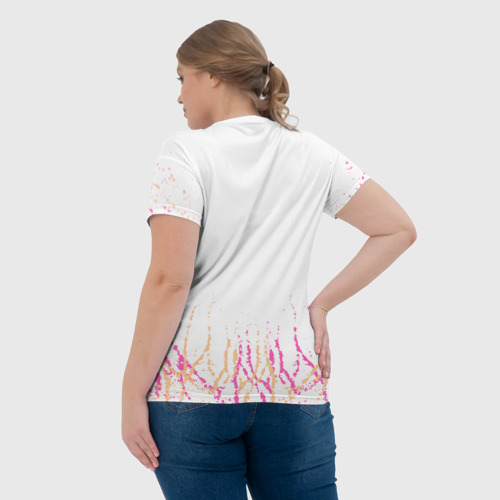 Женская футболка 3D с принтом Twice градиент, вид сзади #2