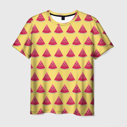 Арбуз Паттерн - Желтая версия – Мужская футболка 3D с принтом купить со скидкой в -23%
