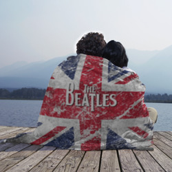 Плед 3D The Beatles - лого на фоне флага Великобритании - фото 2