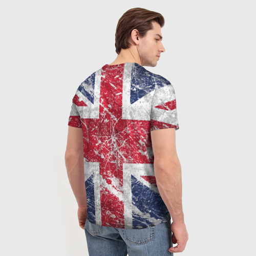 Мужская футболка 3D The Beatles - лого на фоне флага Великобритании, цвет 3D печать - фото 4