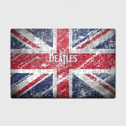Головоломка Пазл магнитный 126 элементов The Beatles - лого на фоне флага Великобритании