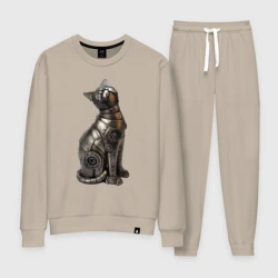Женский костюм хлопок Металлическая статуэтка кошки