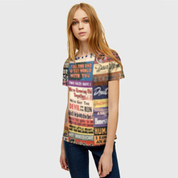Женская футболка 3D Рекламные стикеры - retro - фото 2