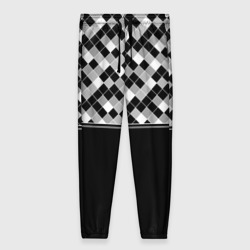 Женские брюки 3D Черно-белый  геометрический узор 