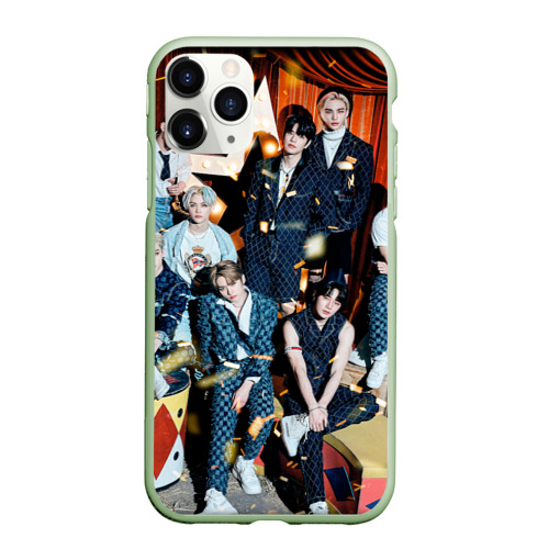 Чехол для iPhone 11 Pro матовый Stray Kids Circus, цвет салатовый