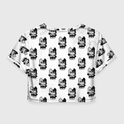 Женская футболка Crop-top 3D Глейпнир узор арт