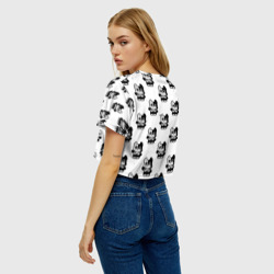 Женская футболка Crop-top 3D Глейпнир узор арт - фото 2