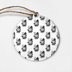 Деревянная игрушка круг Глейпнир узор арт