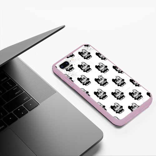 Чехол для iPhone 7Plus/8 Plus матовый Глейпнир узор арт, цвет розовый - фото 5