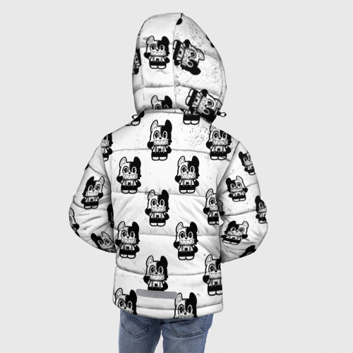 Зимняя куртка для мальчиков 3D Глейпнир узор арт, цвет светло-серый - фото 4