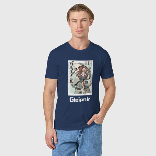 Мужская футболка хлопок Монстр Сюити и Клэр, цвет темно-синий - фото 3